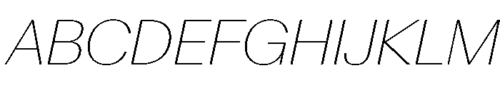 AntarcticaVAR ThinItalicContrast Instance Font UPPERCASE