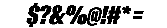 AntarcticaVAR UltraCondensedBlackItalicContrast Instance Font OTHER CHARS