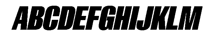 AntarcticaVAR UltraCondensedBlackItalicContrast Instance Font UPPERCASE