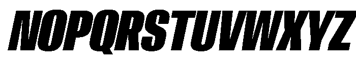 AntarcticaVAR UltraCondensedBlackItalicContrast Instance Font UPPERCASE
