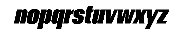 AntarcticaVAR UltraCondensedBlackItalicContrast Instance Font LOWERCASE