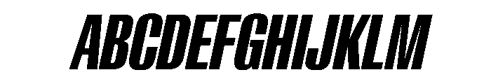 AntarcticaVAR UltraCondensedBoldItalicContrast Instance Font UPPERCASE