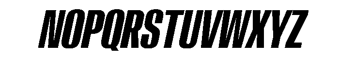 AntarcticaVAR UltraCondensedBoldItalicContrast Instance Font UPPERCASE
