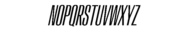 AntarcticaVAR UltraCondensedBookItalicContrast Instance Font UPPERCASE