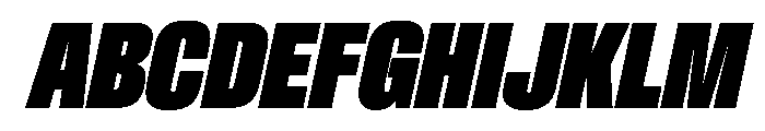 AntarcticaVAR UltraCondensedExtraBlackItalic Instance Font UPPERCASE