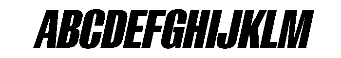 AntarcticaVAR UltraCondensedExtraBoldItalicContrast Instance Font UPPERCASE