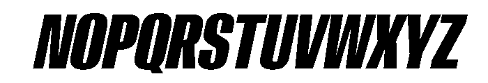 AntarcticaVAR UltraCondensedExtraBoldItalicContrast Instance Font UPPERCASE