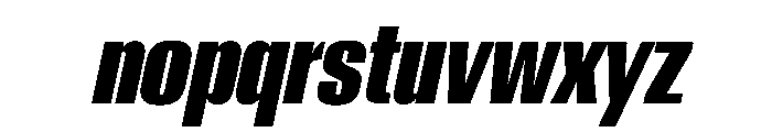AntarcticaVAR UltraCondensedExtraBoldItalicContrast Instance Font LOWERCASE