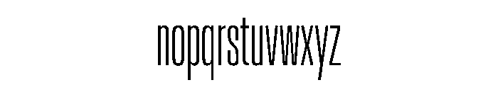 AntarcticaVAR UltraCondensedExtraLight Instance Font LOWERCASE