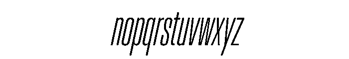 AntarcticaVAR UltraCondensedExtraLightItalic Instance Font LOWERCASE