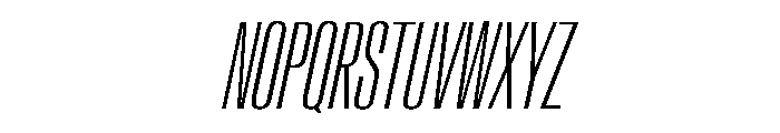 AntarcticaVAR UltraCondensedExtraLightItalicContrast Instance Font UPPERCASE