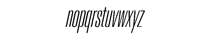 AntarcticaVAR UltraCondensedExtraLightItalicContrast Instance Font LOWERCASE