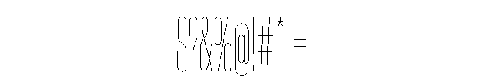 AntarcticaVAR UltraCondensedHairline Instance Font OTHER CHARS
