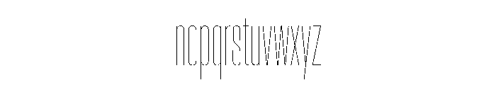 AntarcticaVAR UltraCondensedHairline Instance Font LOWERCASE