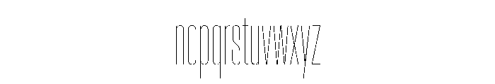AntarcticaVAR UltraCondensedHairlineContrast Instance Font LOWERCASE