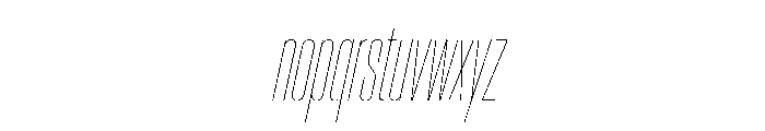 AntarcticaVAR UltraCondensedHairlineItalic Instance Font LOWERCASE