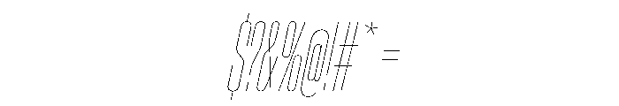 AntarcticaVAR UltraCondensedHairlineItalicContrast Instance Font OTHER CHARS