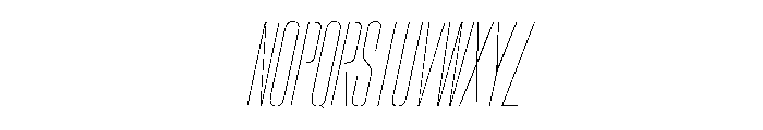 AntarcticaVAR UltraCondensedHairlineItalicContrast Instance Font UPPERCASE