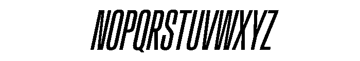 AntarcticaVAR UltraCondensedItalic Instance Font UPPERCASE