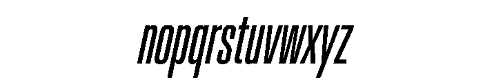AntarcticaVAR UltraCondensedItalic Instance Font LOWERCASE