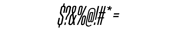 AntarcticaVAR UltraCondensedLightItalic Instance Font OTHER CHARS