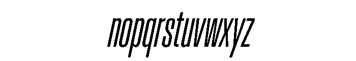 AntarcticaVAR UltraCondensedLightItalic Instance Font LOWERCASE