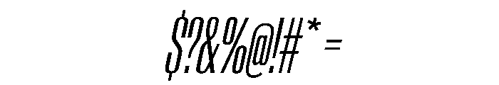 AntarcticaVAR UltraCondensedLightItalicContrast Instance Font OTHER CHARS