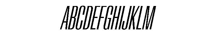 AntarcticaVAR UltraCondensedLightItalicContrast Instance Font UPPERCASE