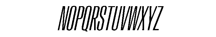 AntarcticaVAR UltraCondensedLightItalicContrast Instance Font UPPERCASE