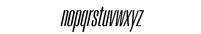 AntarcticaVAR UltraCondensedLightItalicContrast Instance Font LOWERCASE
