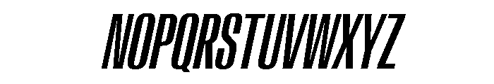 AntarcticaVAR UltraCondensedMediumItalicContrast Instance Font UPPERCASE