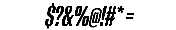 AntarcticaVAR UltraCondensedSemiBoldItalicContrast Instance Font OTHER CHARS