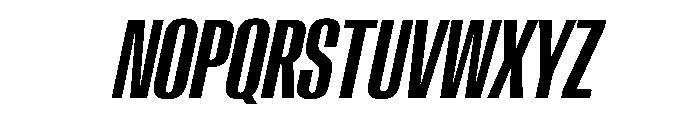 AntarcticaVAR UltraCondensedSemiBoldItalicContrast Instance Font UPPERCASE