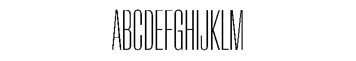 AntarcticaVAR UltraCondensedThinContrast Instance Font UPPERCASE