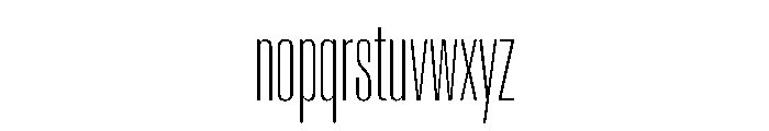 AntarcticaVAR UltraCondensedThinContrast Instance Font LOWERCASE