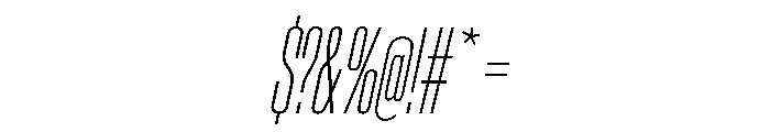 AntarcticaVAR UltraCondensedThinItalic Instance Font OTHER CHARS