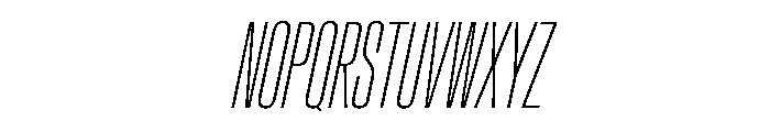 AntarcticaVAR UltraCondensedThinItalic Instance Font UPPERCASE