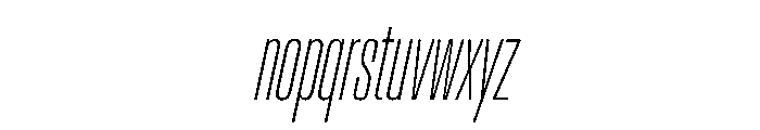 AntarcticaVAR UltraCondensedThinItalic Instance Font LOWERCASE