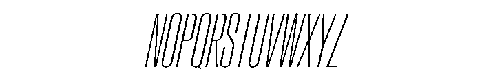 AntarcticaVAR UltraCondensedThinItalicContrast Instance Font UPPERCASE