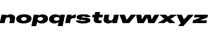 AntarcticaVAR UltraExpandedBlackItalic Instance Font LOWERCASE