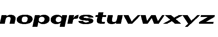 AntarcticaVAR UltraExpandedBlackItalicContrast Instance Font LOWERCASE