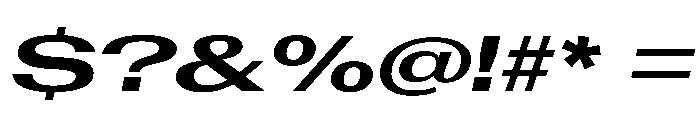 AntarcticaVAR UltraExpandedBoldItalicContrast Instance Font OTHER CHARS