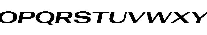 AntarcticaVAR UltraExpandedBoldItalicContrast Instance Font UPPERCASE