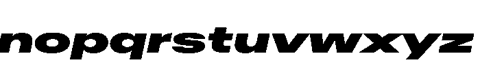 AntarcticaVAR UltraExpandedExtraBlackItalic Instance Font LOWERCASE