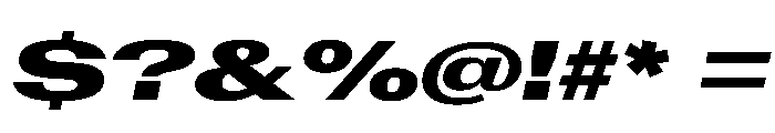 AntarcticaVAR UltraExpandedExtraBlackItalicContrast Instance Font OTHER CHARS