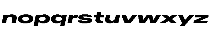 AntarcticaVAR UltraExpandedExtraBoldItalic Instance Font LOWERCASE