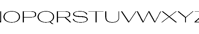 AntarcticaVAR UltraExpandedExtraLightContrast Instance Font UPPERCASE
