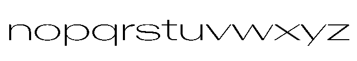 AntarcticaVAR UltraExpandedExtraLightContrast Instance Font LOWERCASE