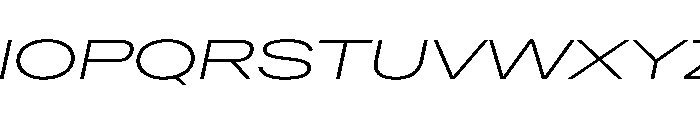 AntarcticaVAR UltraExpandedExtraLightItalic Instance Font UPPERCASE