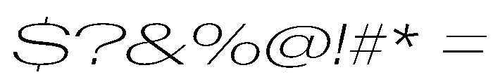 AntarcticaVAR UltraExpandedExtraLightItalicContrast Instance Font OTHER CHARS